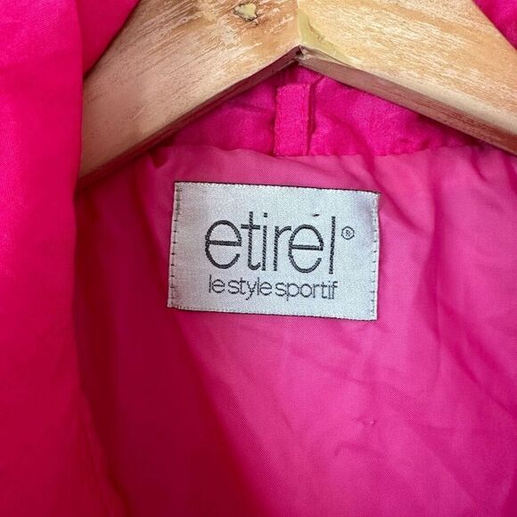 Etirel Vintage 1980s/90s Abstract Retro Pink Women’s Ski One Piece Snowsuit - Picture 11 of 16